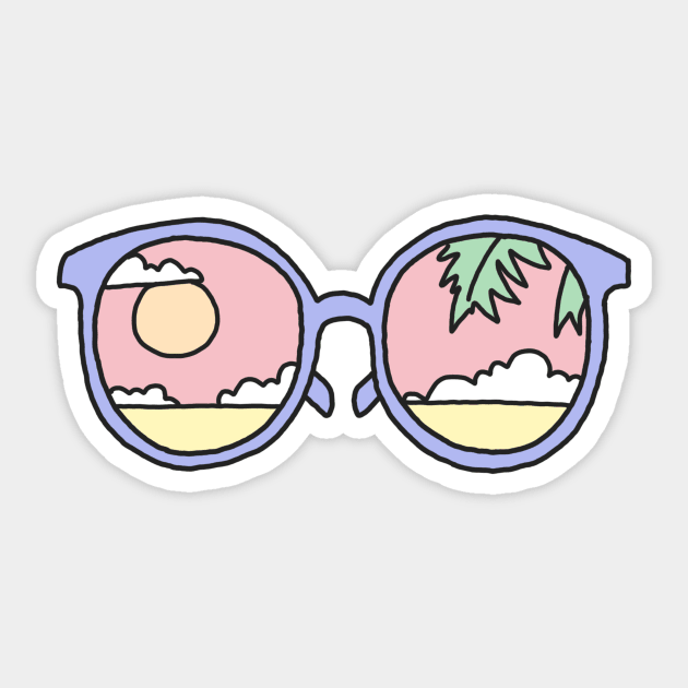 Hipster sunglasses beach surf party summer tumblr pastel girly scene Sticker by bigkidult